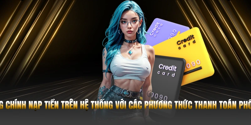 Trang chính nạp tiền có nhiều phương thức thanh toán phổ biến